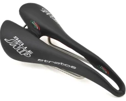 Selle SMP Stratos Saddle (Black) (AISI 304 Rails) (131mm)