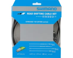 Shimano 105 R7000 Road Optislick Derailleur Cable & Housing Set (Black) (1.2mm) (1800/2100mm)