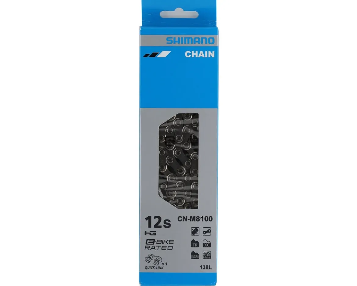 Shimano Deore XT/Ultegra/GRX CN-M8100 Chain (Silver) (12 Speed) (138 Links)