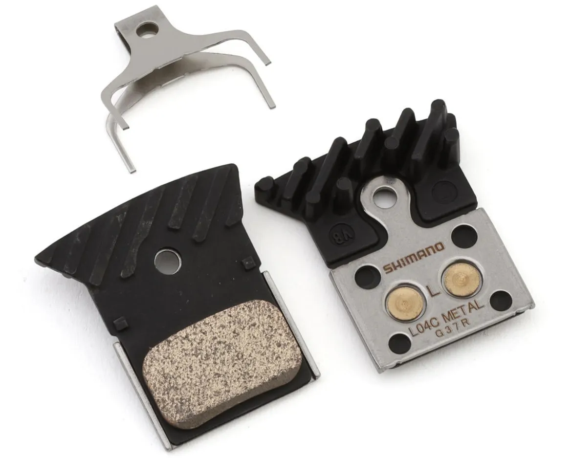 Shimano Disc Brake Pads (Metal) (w/ Cooling Fins) (L04C-MF) (Shimano Road) (1 Pair)