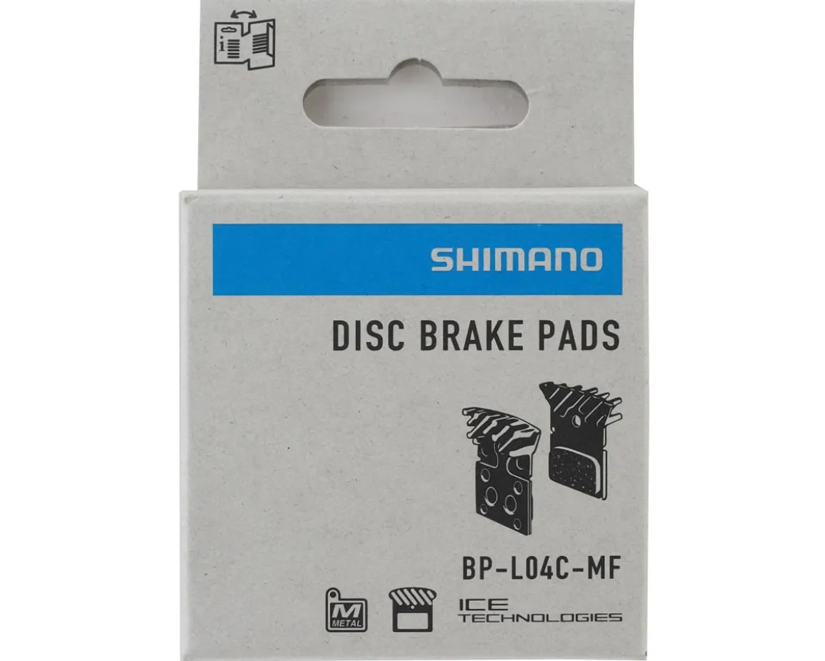 Shimano Disc Brake Pads (Metal) (w/ Cooling Fins) (L04C-MF) (Shimano Road) (1 Pair)