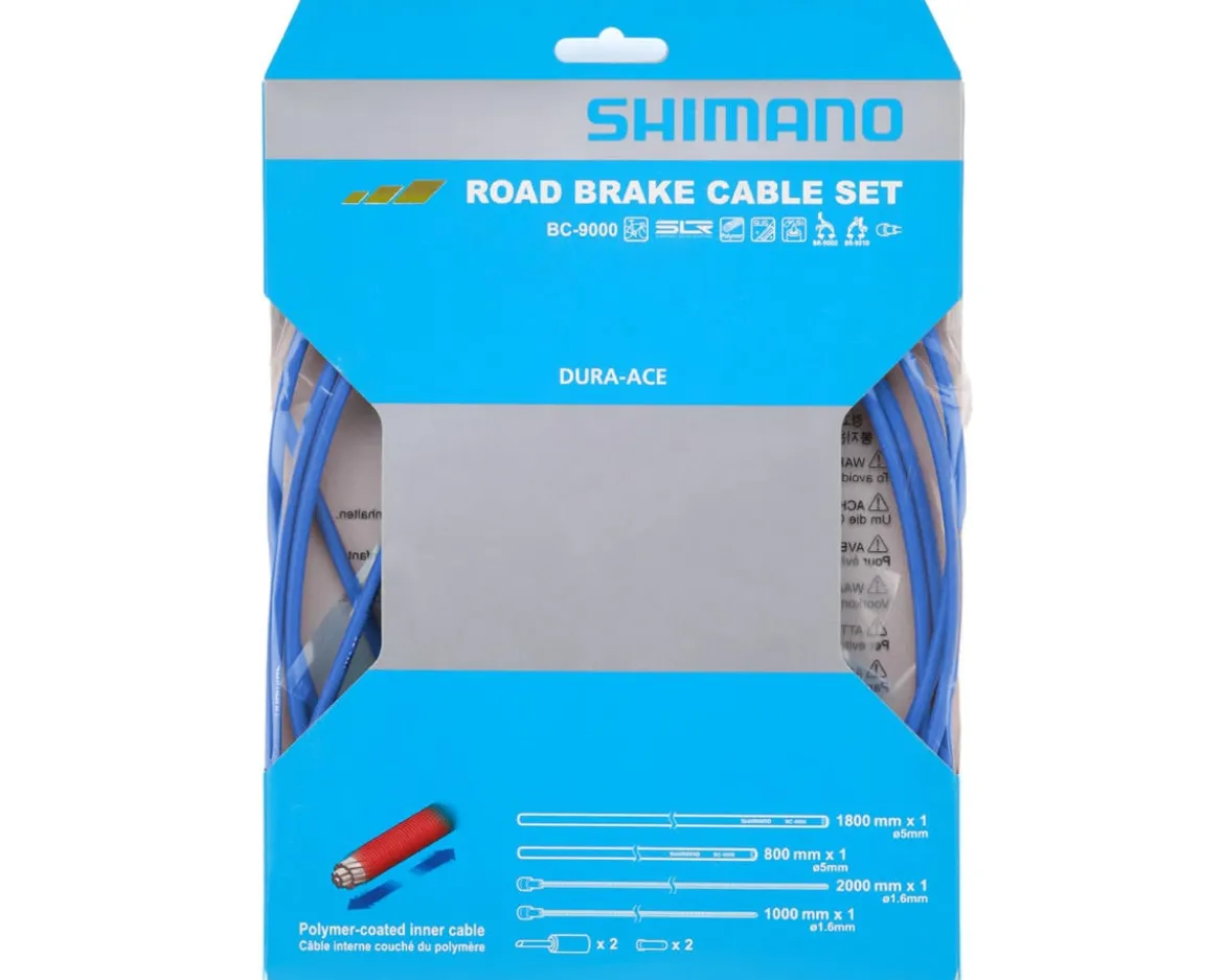 Shimano Dura-Ace BC-9000 Road Brake Cable Set (Blue) (Polymer-Coated) (1.6mm) (1000/2000mm)