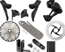 Shimano GRX RX717 Di2 Groupset (Black) (1 x 12 Speed) (10-51T) (Electronic) (Wireless)