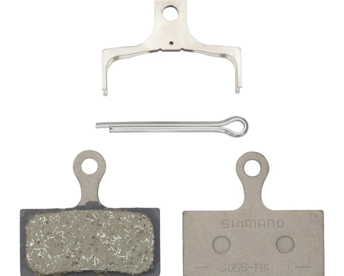 Shimano G05S-RX Disc Brake Pad & Spring Bulk Pack (Resin Compound) (Stainless Steel Back Plate) (Box/25 Pair)