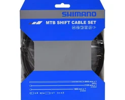 Shimano MTB Derailleur Cable & Housing Set (Black) (Stainless) (1.2mm) (1800/2100mm)