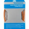 Shimano Road PTFE Brake Cable & Housing Set (Orange) (1.6mm) (1000/2050mm)