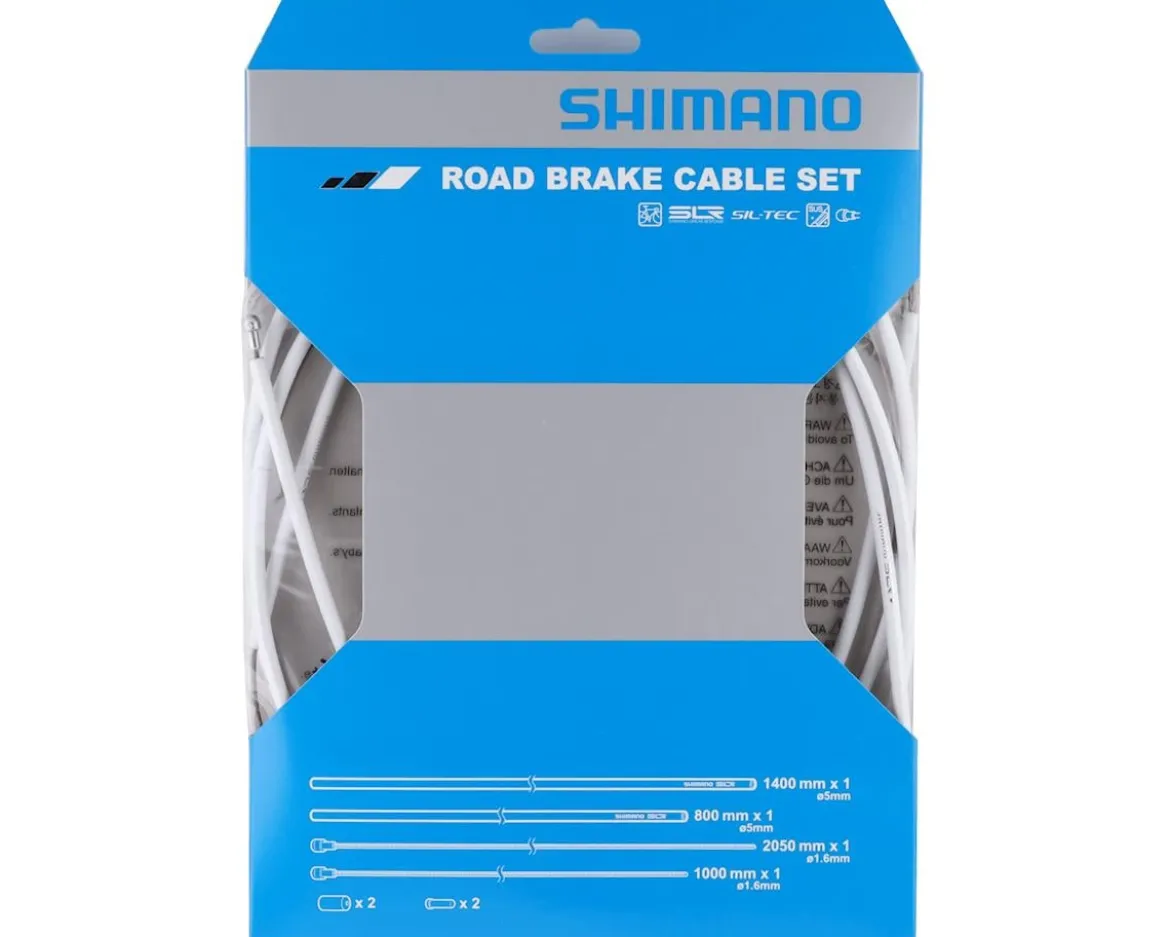 Shimano Road PTFE Brake Cable & Housing Set (White) (1.6mm) (1000/2050mm)