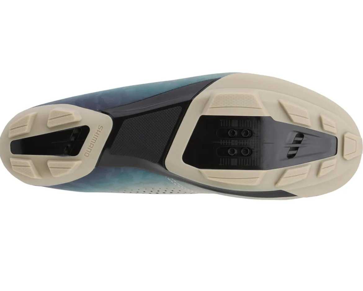 Shimano SH-RX600 RX6 Gravel Shoes (Beige/Blue) (43)