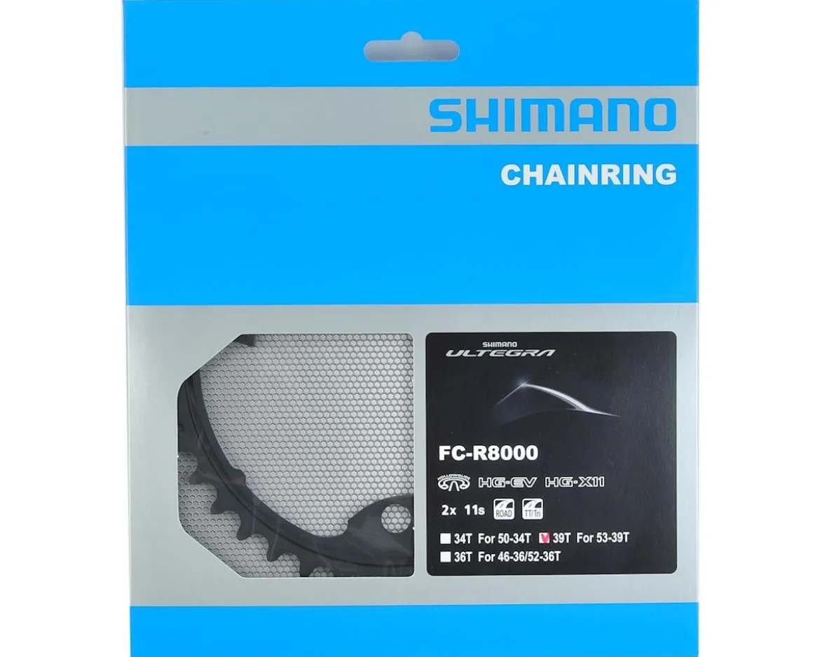 Shimano Ultegra FC-R8000 Chainrings (Black) (2 x 11 Speed) (110mm BCD) (Inner) (39T)