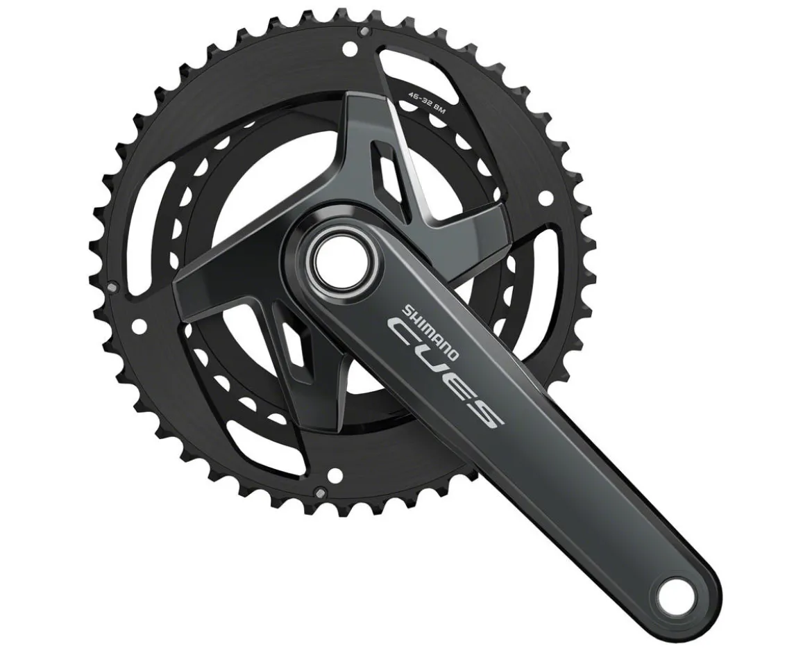 Shimano CUES FC-U8000-2 Crankset (Black) (2 x 11 Speed) (170mm) (46/32T) (Hollowtech II)