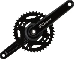 Shimano CUES FC-U4010 Crankset (Black) (2 x 9/10/11 Speed) (2-Piece) (175mm) (40/26T) (Riveted)
