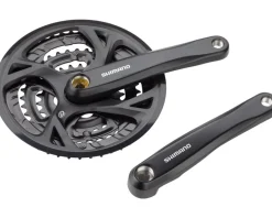 Shimano FC-M371-L (Black) (3 x 9 Speed) (Square Taper) (175mm) (48/36/26T) (Riveted)