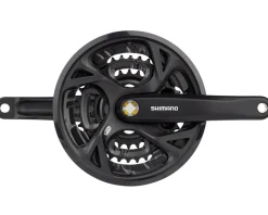 Shimano FC-M371-L (Black) (3 x 9 Speed) (Square Taper) (175mm) (48/36/26T) (Riveted)
