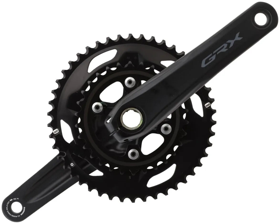 Shimano GRX FC-RX600 Crankset (Black) (2 x 10 Speed) (Hollowtech II) (165mm) (46/30T) (110 Asymmetric BCD)