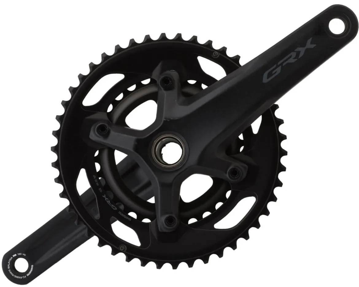 Shimano GRX FC-RX600 Crankset (Black) (2 x 10 Speed) (Hollowtech II) (165mm) (46/30T) (110 Asymmetric BCD)