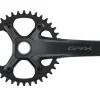 Shimano GRX FC-RX610-1 Crankset (Black) (1 x 12) (Hollowtech II) (165mm) (38T)