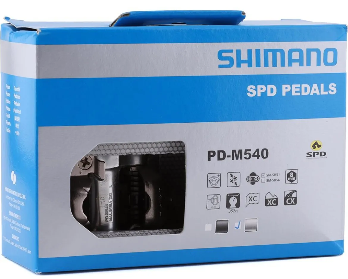 Shimano PD-M540 Mountain Pedals (Silver)