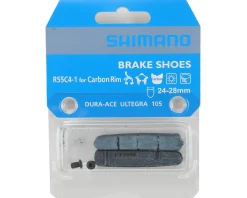 Shimano R55C4-1 Carbon Rim Brake Pad Inserts (Black) (1 Pair) (For Shimano/SRAM) (For Wide Rims) (24 - 28mm)