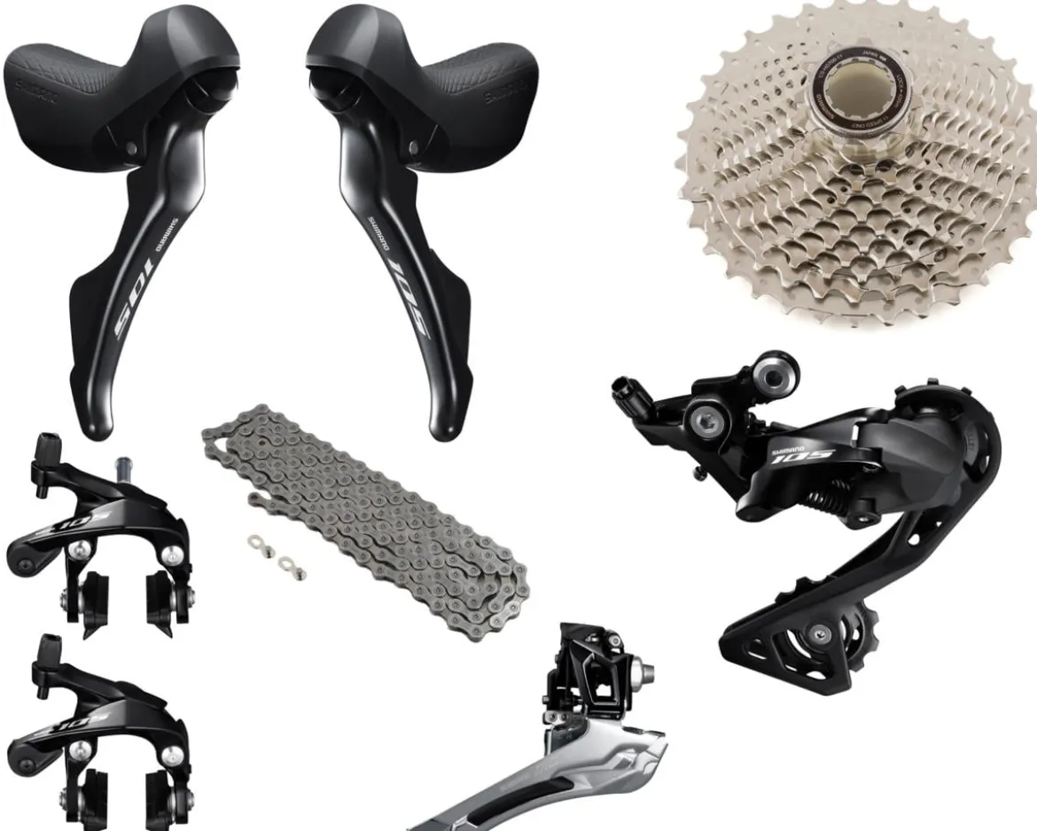 Shimano 105 R7000 Mechanical Road Groupset (Black) (2 x 11 Speed) (Rim Brake)