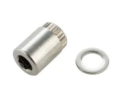 Shimano R140P/D Disc Brake Caliper Fixing Nut and Washer (Silver)