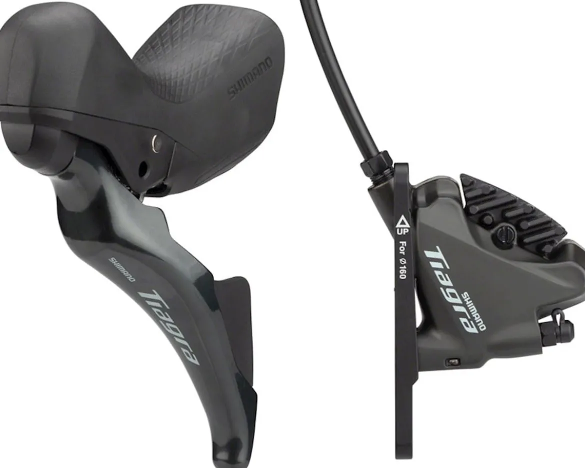 Shimano Tiagra ST-4725 Hydraulic Shift/Brake Lever Kit (Grey) (Flat Mount) (Left) (2x) (Caliper Included)