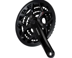 Shimano Tourney FC-A073 Crankset (Black) (3 x 7/8 Speed) (Square Taper) (170mm) (50/39/30T) (Riveted) (w/ Chain Guard)