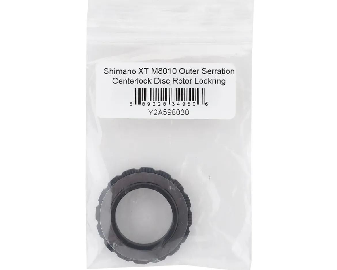 Shimano XT M8010 Outer Serration Centerlock Disc Rotor Lockring (Black) (Single) (For 12/15/20mm Axle Hubs)