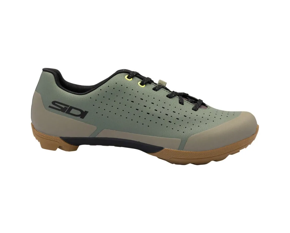 Sidi Asper Laces Gravel Shoes (Military Yellow) (44) (Millenium Fit)
