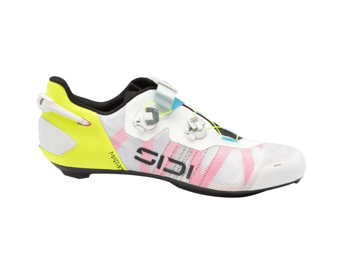 Sidi Wire 3 Road Shoes (White/Yellow Fluo) (40) (Millenium Fit)