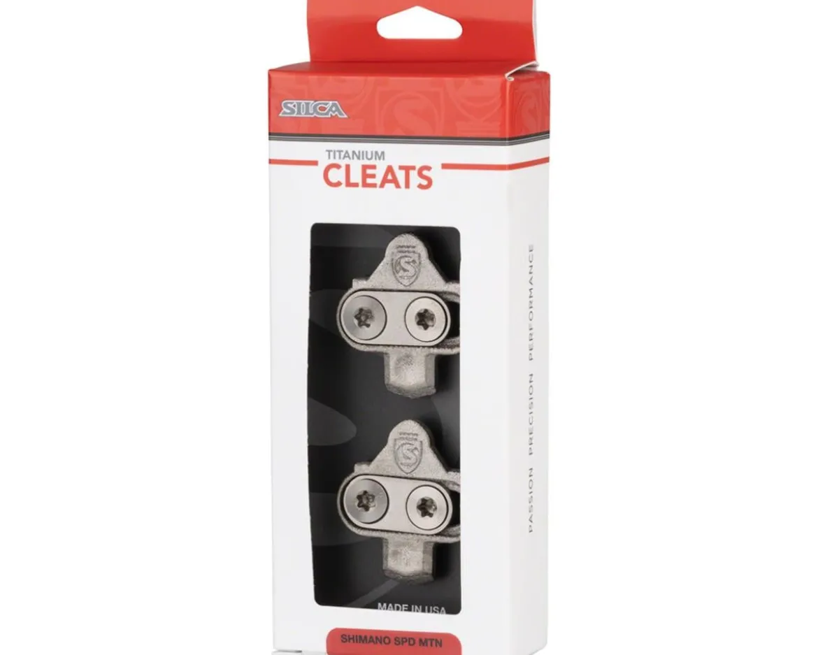 Silca 3D-Printed Titanium Mountain Cleats (w/ Ti Hardware) (4°) (Fits Shimano SPD Pedals)