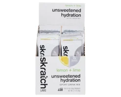 Skratch Labs Unsweetened Hydration Sport Drink Mix (Lemon + Lime) (Single Serving) (20-Pack)