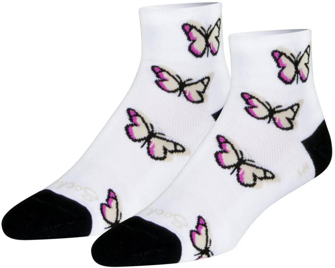 Sockguy Women's 2" Socks (Butterfly) (S/M)