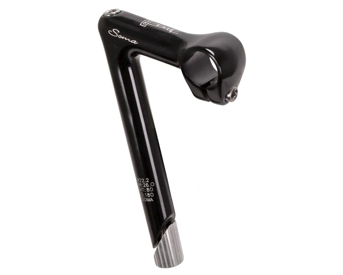 Soma Sutro Quill Stem (Black) (25.4mm) (80mm) (1" Threaded Steerer)