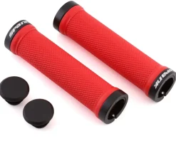 Spank Spoon Lock-On Grips (Red)