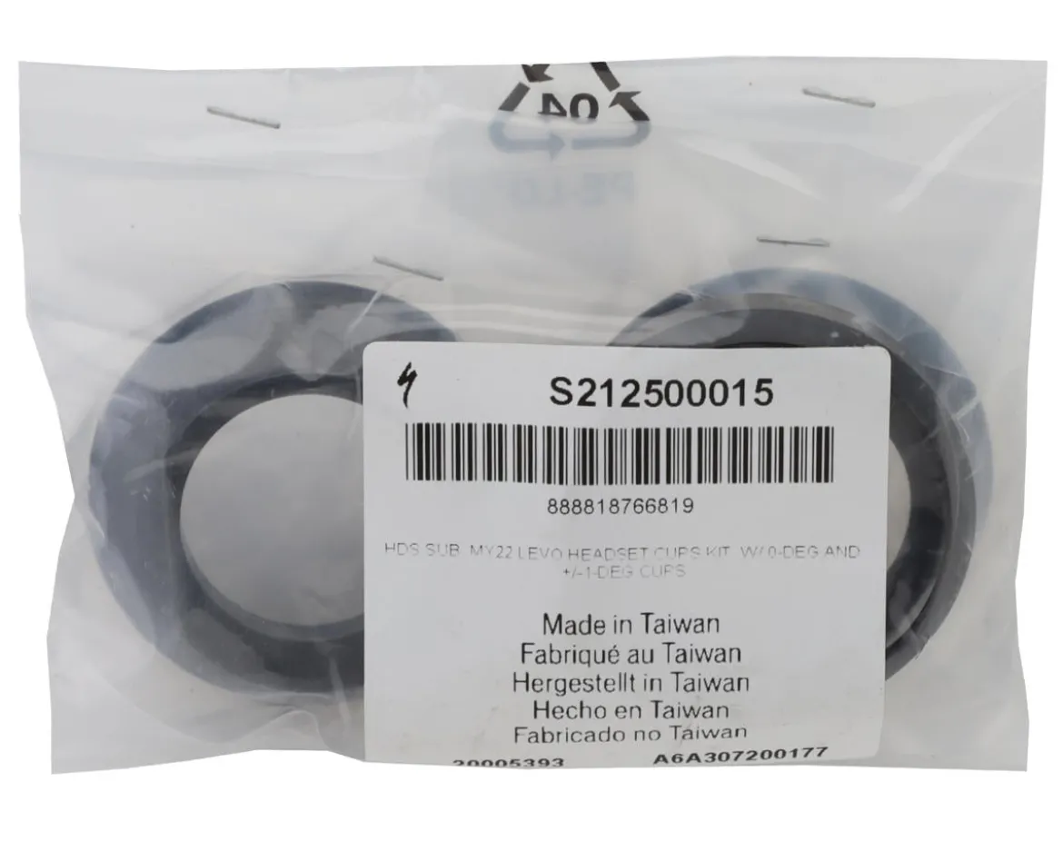 Specialized Adjustable Headset Cup Kit (w/ 0° and +/- 1° cups) (Levo 2/Levo 3) (2022 Stumpjumper Evo)