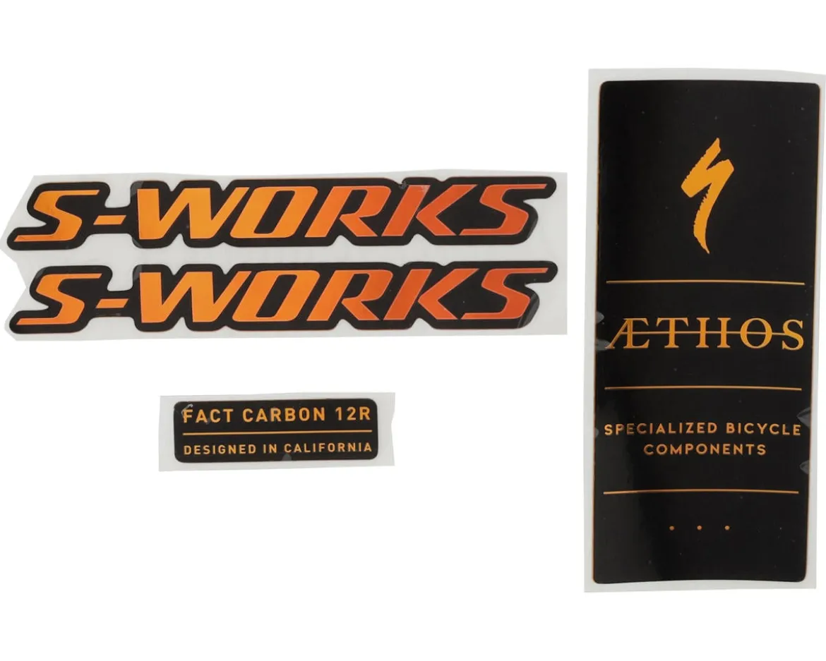 Specialized Aethos Jetfuel Sticker Kit (Orange) (56cm)