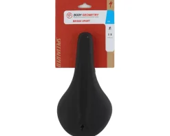 Specialized Bridge Sport Saddle (Black) (Steel Rails) (143mm)