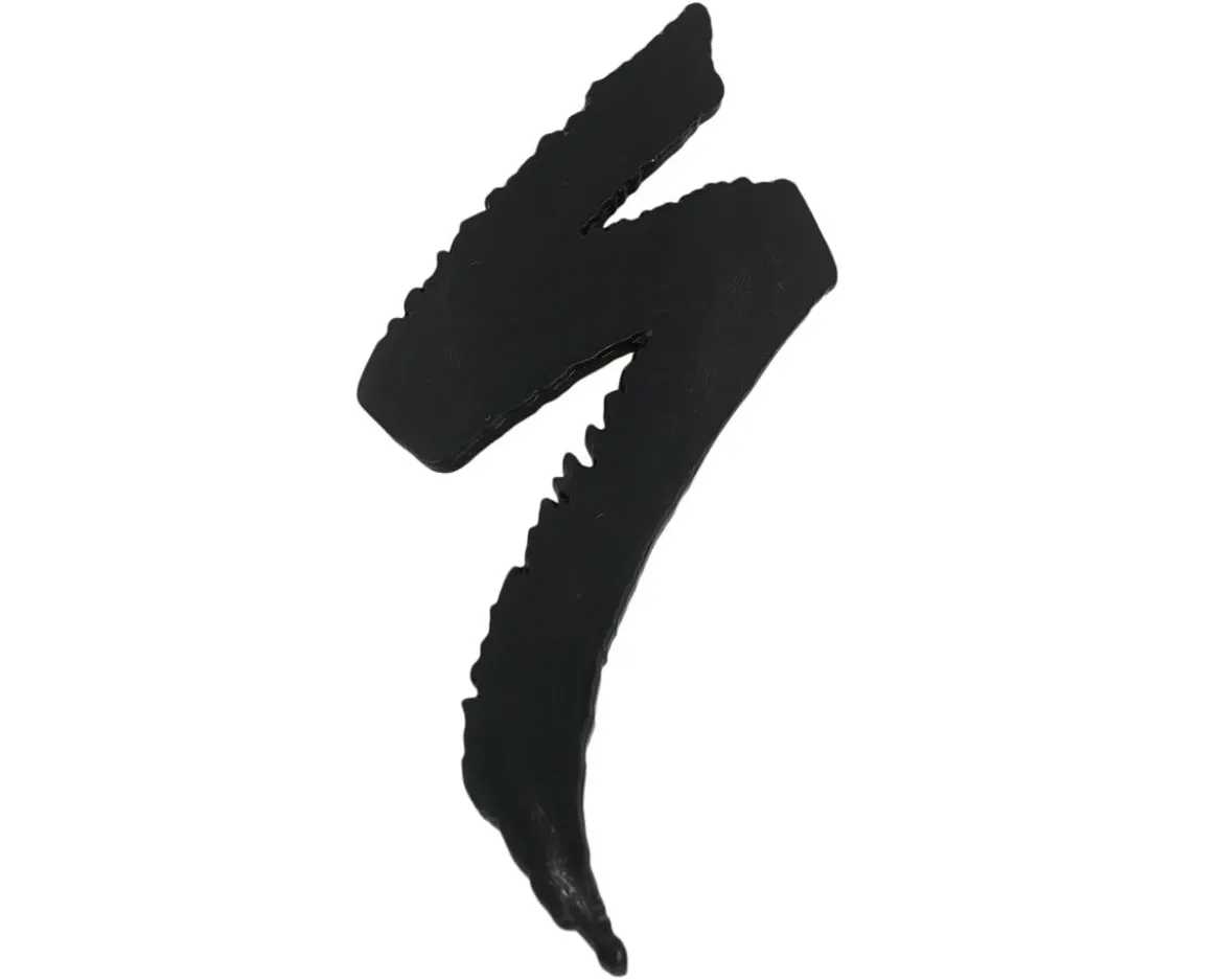 Specialized Headtube Badge (Black) (2017 Stumpjumper FSR) (70mm) (w/ Adhesive Backing)
