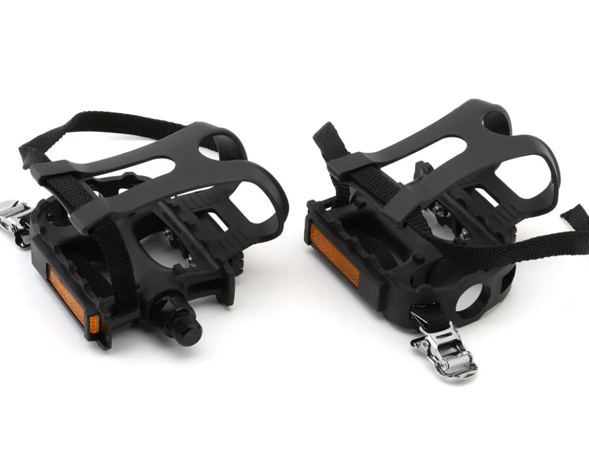 Specialized Road Platform Pedals (Black) (w/Toe Cages and Straps)