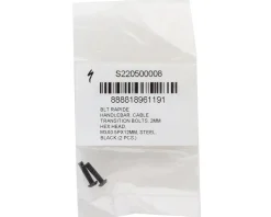 Specialized Roval Rapide Handlebar Cable Transition Bolts (Black) (Steel) (2)