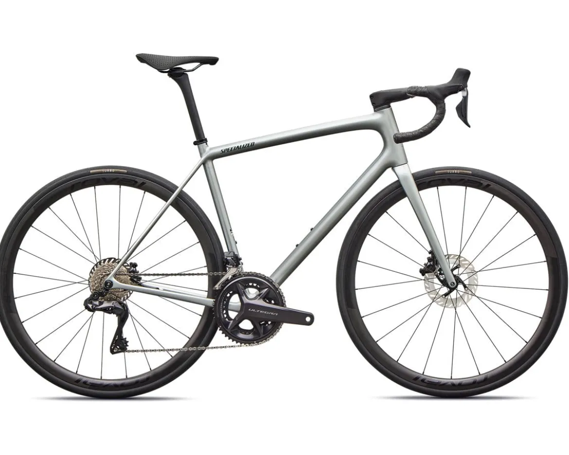 Specialized Aethos 2 Pro (Gloss Shadow Silver/Emerald Metallic) (54cm) (Shimano Di2)