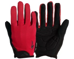 Specialized Body Geometry Sport Gel Long Finger Gloves (Vivid Red) (S)