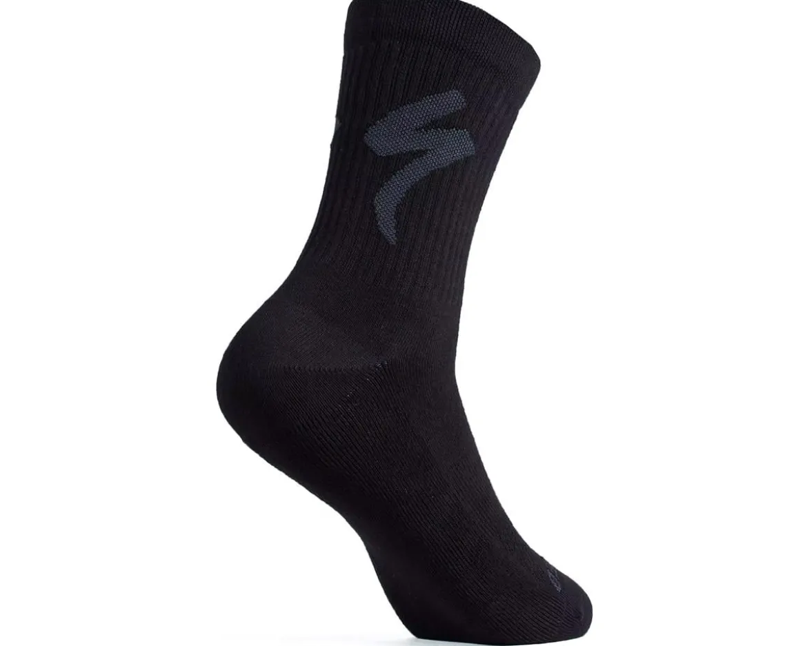 Specialized Cotton Tall Logo Socks (Black) (XL)