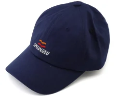 Specialized Flag Graphic 6 Panel Dad Hat (Deep Marine) (Universal Adult)