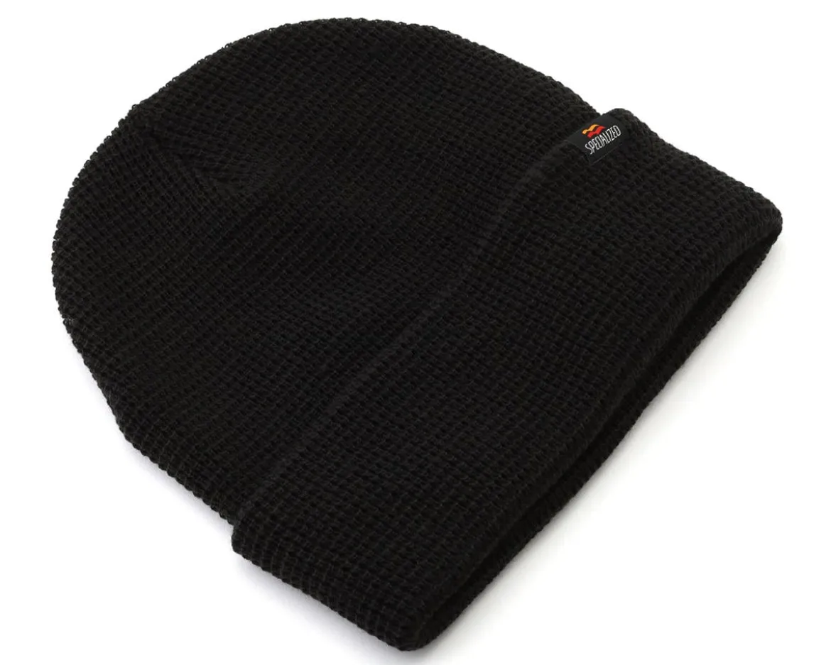 Specialized Flag Graphic Waffle Fold Beanie (Black) (Universal Adult)
