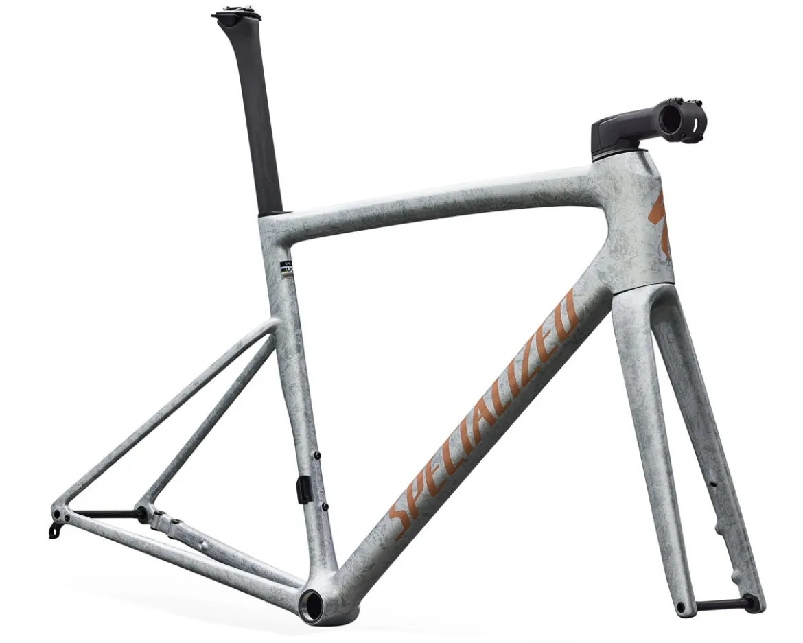 Specialized Tarmac SL8 Frameset (Silver/Shadow Silver Dry Impasto/Orange) (52cm) (10r)