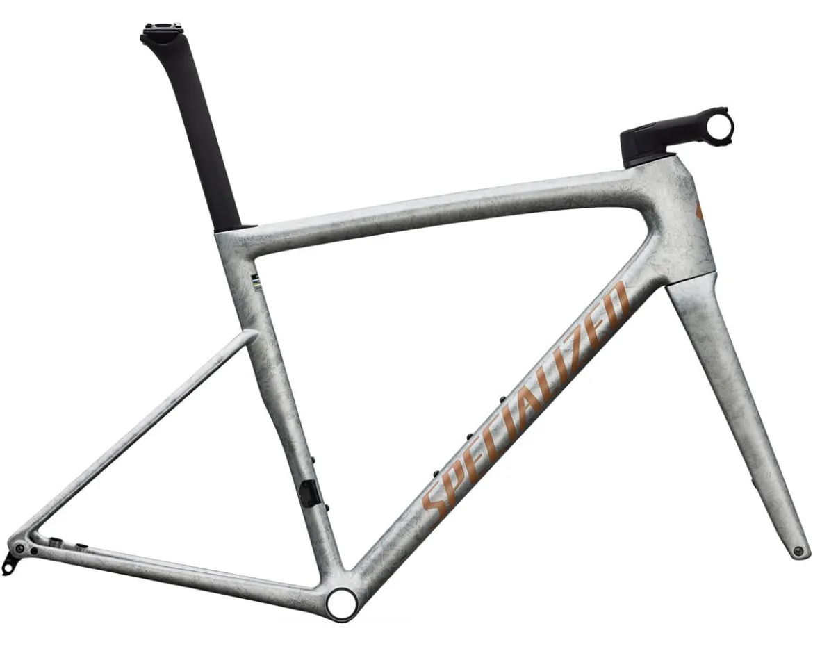 Specialized Tarmac SL8 Frameset (Silver/Shadow Silver Dry Impasto/Orange) (52cm) (10r)