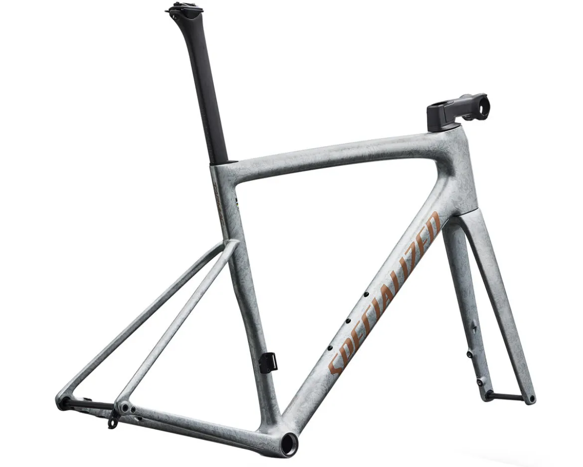Specialized Tarmac SL8 Frameset (Silver/Shadow Silver Dry Impasto/Orange) (52cm) (10r)
