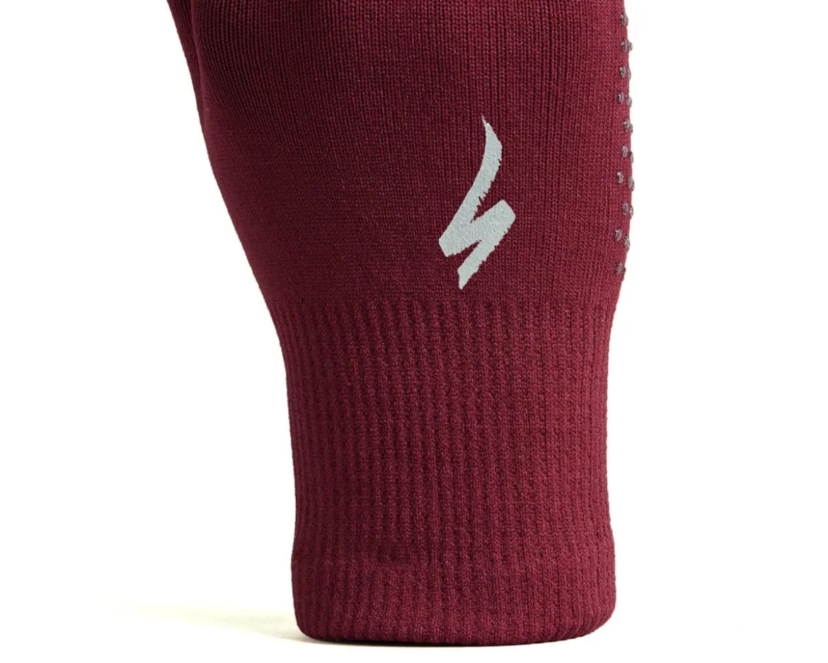 Specialized Thermal Knit Long Finger Gloves (Maroon) (L)