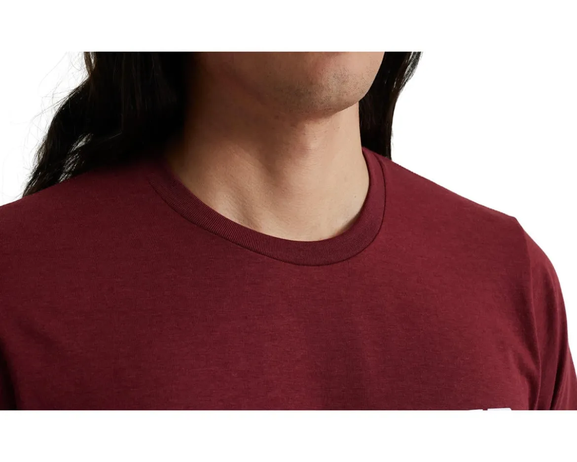 Specialized Wordmark Short Sleeve Tee (Garnet Red) (S)